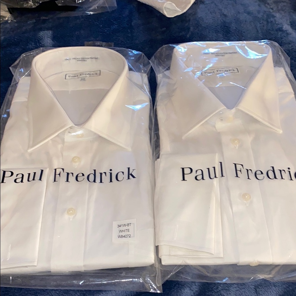 Paul Fredrick Men's White Dress Shirt